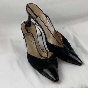 St. John Black Patent Leather Heels
